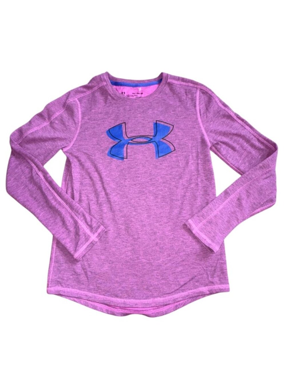 Under Armour Fitted Girls Cold Gear Long Sleeve Shirt-Purple-XL-GUC
